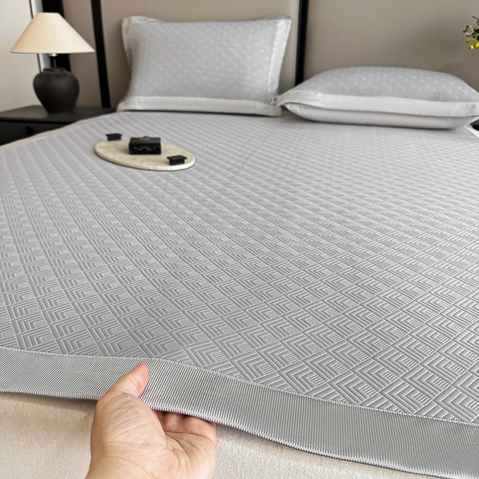 紫碧螺2025新款冰丝复合加厚软床垫 银灰色