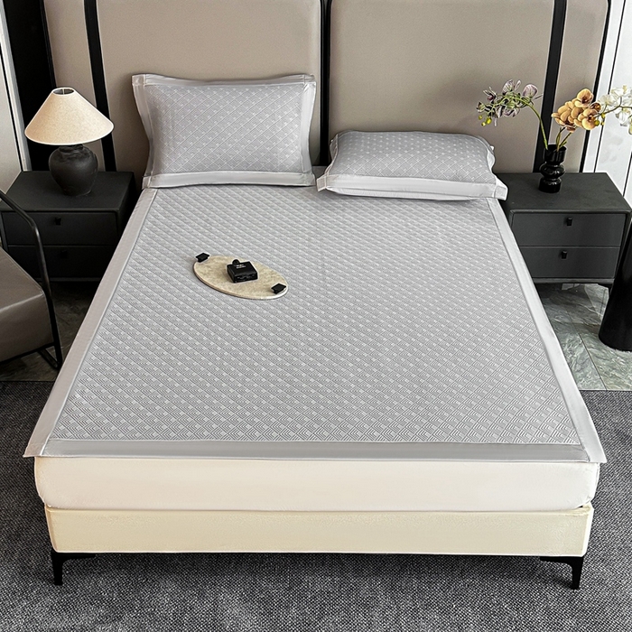 91家纺网 家纺一手货源 找家纺 紫碧螺2025新款冰丝复合加厚软床垫 银灰色