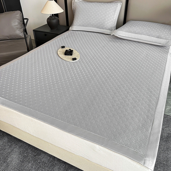 91家纺网 家纺一手货源 找家纺 紫碧螺2025新款冰丝复合加厚软床垫 银灰色