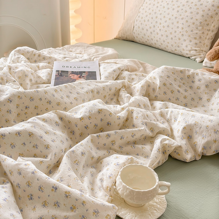 91家纺网 家纺一手货源 找家纺 一霖家纺 2025新款A类云感双层纱夏被夏凉被空调被 芊眠