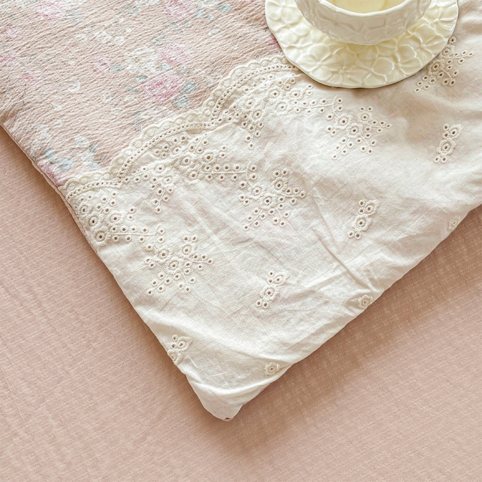 91家纺网 家纺一手货源 找家纺 一霖家纺 2025新款A类云感双层纱夏被夏凉被空调被 遇见春