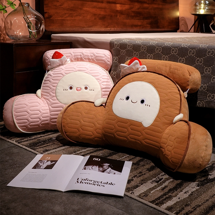 91家纺网 家纺一手货源 找家纺 （总）仟亿莱 2025新款瑞士卷蛋糕乳胶拥抱式腰靠