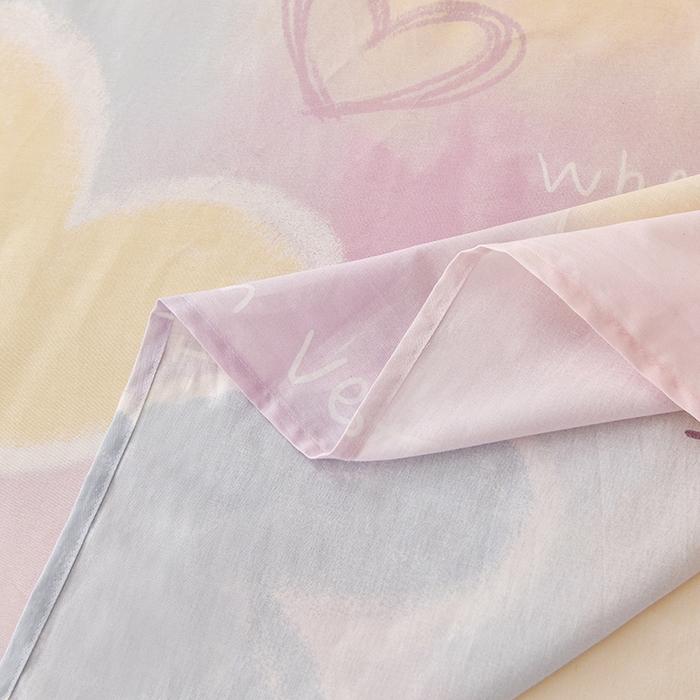 91家纺网 家纺一手货源 找家纺 宇彬家纺 2025直播新款13070全棉纯棉印花双人单床单枕套三件套喷气小清新简约学生被单