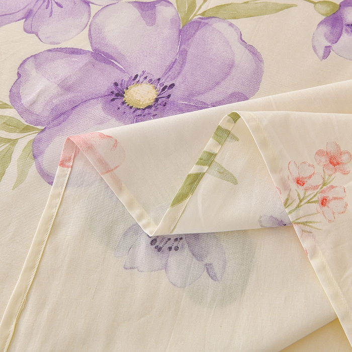 91家纺网 家纺一手货源 找家纺 宇彬家纺 2025直播新款13070全棉纯棉印花双人单床单枕套三件套喷气小清新简约学生被单