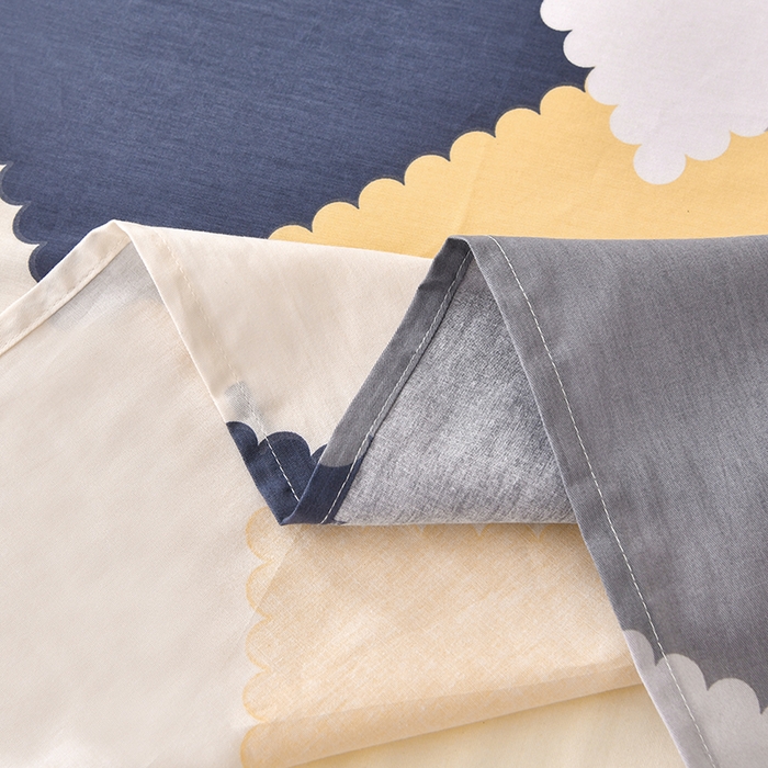 91家纺网 家纺一手货源 找家纺 宇彬家纺 2025直播新款13070全棉纯棉印花双人单床单枕套三件套喷气小清新简约学生被单