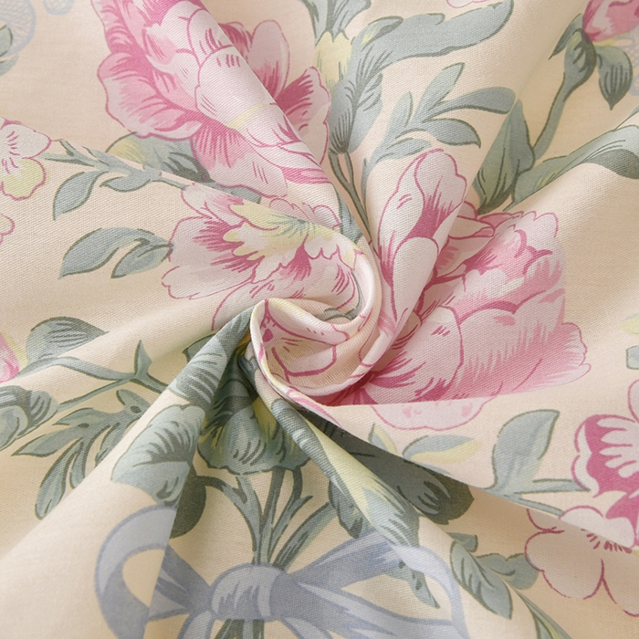 91家纺网 家纺一手货源 找家纺 宇彬家纺 2025直播新款13070全棉纯棉印花双人单床单枕套三件套喷气小清新简约学生被单