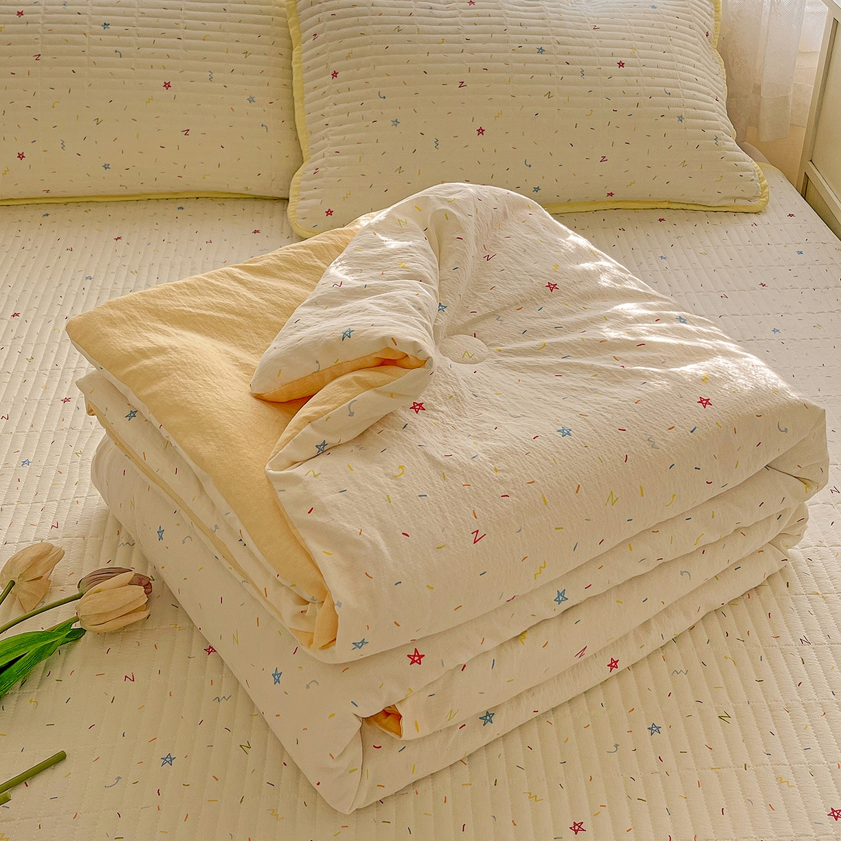 91家纺网 家纺一手货源 找家纺 （总）繁花家居 2025新款超爆款床盖款夏被夏凉被空调被四件套