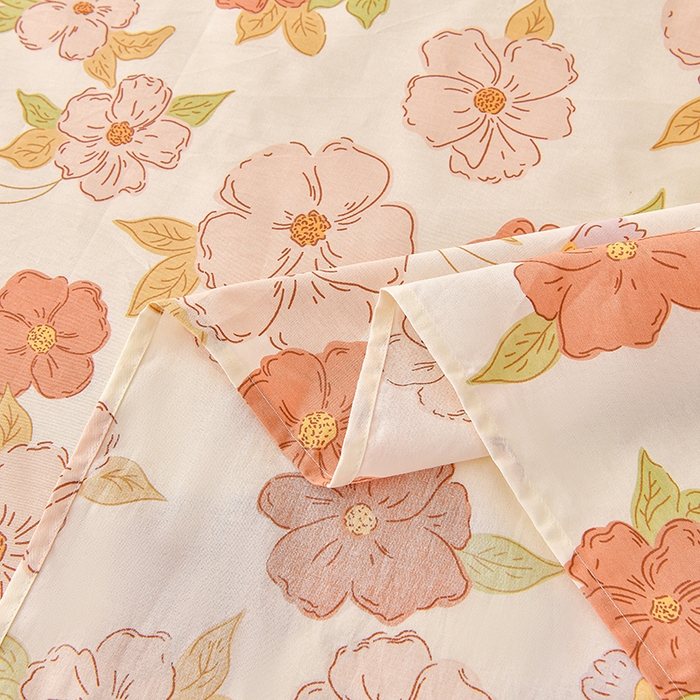 91家纺网 家纺一手货源 找家纺 宇彬家纺 2025直播新款13372全棉纯棉印花双人单床单枕套三件套喷气小清新简约学生被单