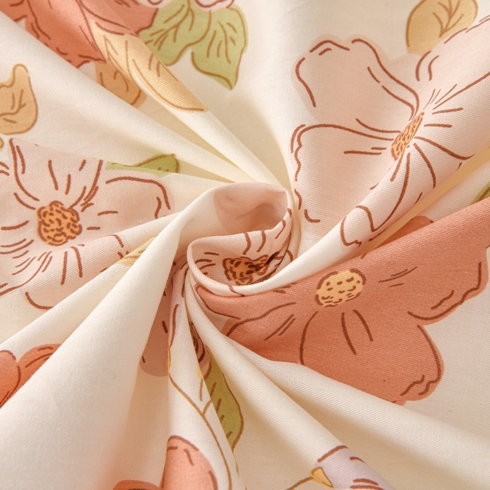 91家纺网 家纺一手货源 找家纺 宇彬家纺 2025直播新款13372全棉纯棉印花双人单床单枕套三件套喷气小清新简约学生被单