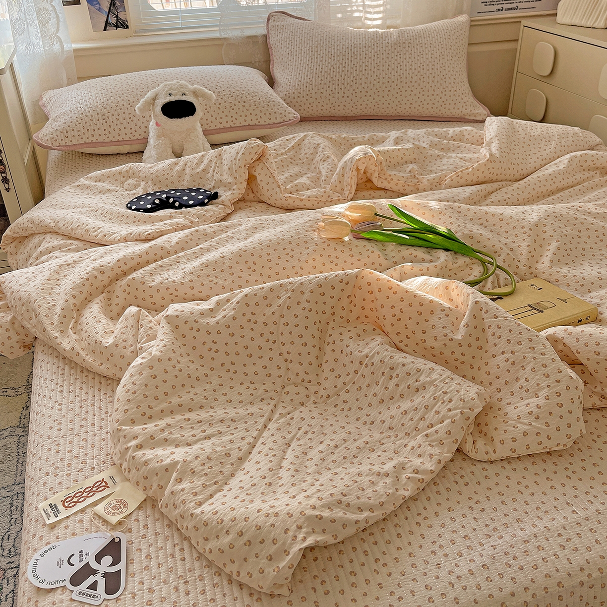 91家纺网 家纺一手货源 找家纺 繁花家居 2025新款超爆款床盖款夏被夏凉被空调被四件套 床盖款-粉粉豹纹