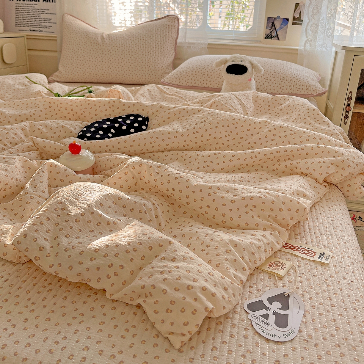 91家纺网 家纺一手货源 找家纺 繁花家居 2025新款超爆款床盖款夏被夏凉被空调被四件套 床盖款-粉粉豹纹