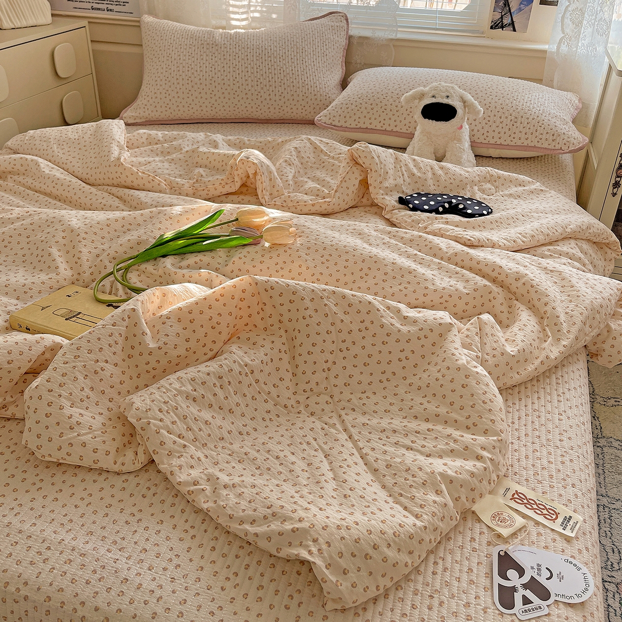 91家纺网 家纺一手货源 找家纺 繁花家居 2025新款超爆款床盖款夏被夏凉被空调被四件套 床盖款-粉粉豹纹