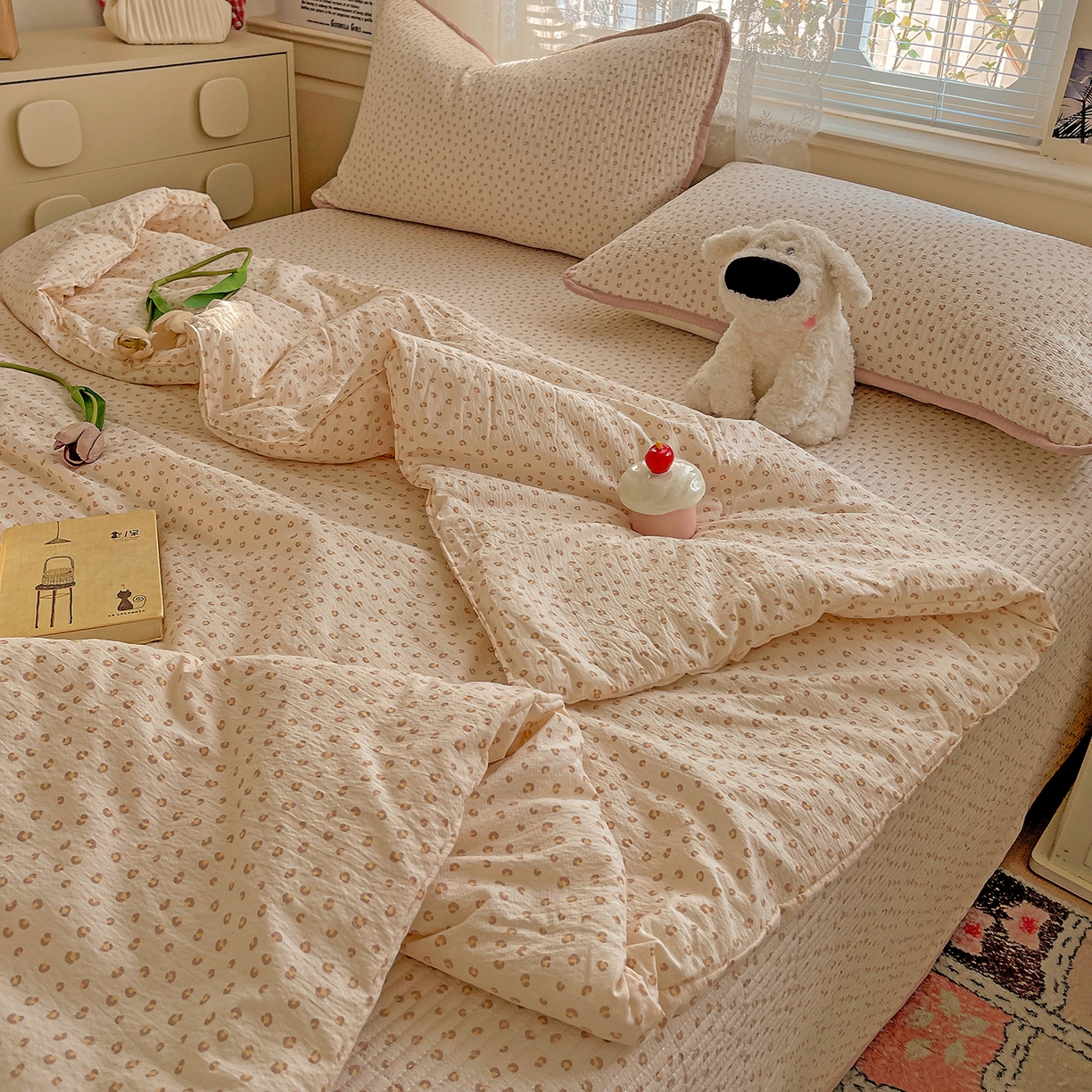 91家纺网 家纺一手货源 找家纺 繁花家居 2025新款超爆款床盖款夏被夏凉被空调被四件套 床盖款-粉粉豹纹