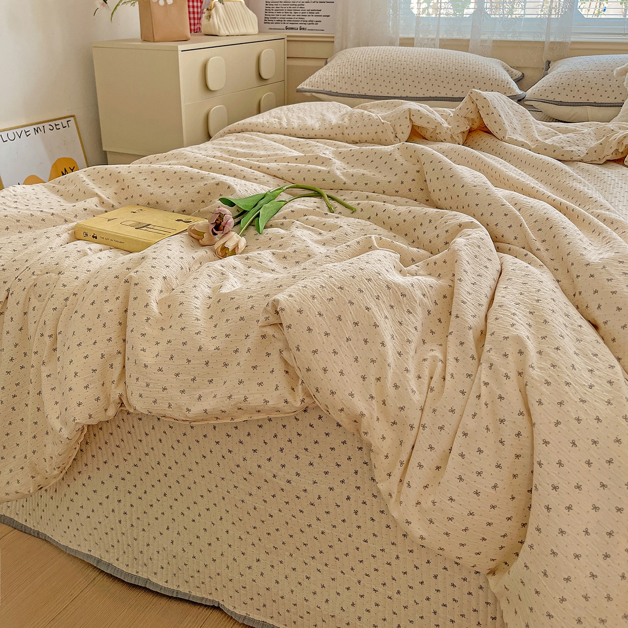 91家纺网 家纺一手货源 找家纺 繁花家居 2025新款超爆款床盖款夏被夏凉被空调被四件套 床盖款-蝴蝶可可