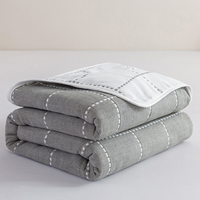 91家纺网 家纺一手货源 找家纺 （总）乐家2023新款A类六层纱全棉纱布毯毛巾被