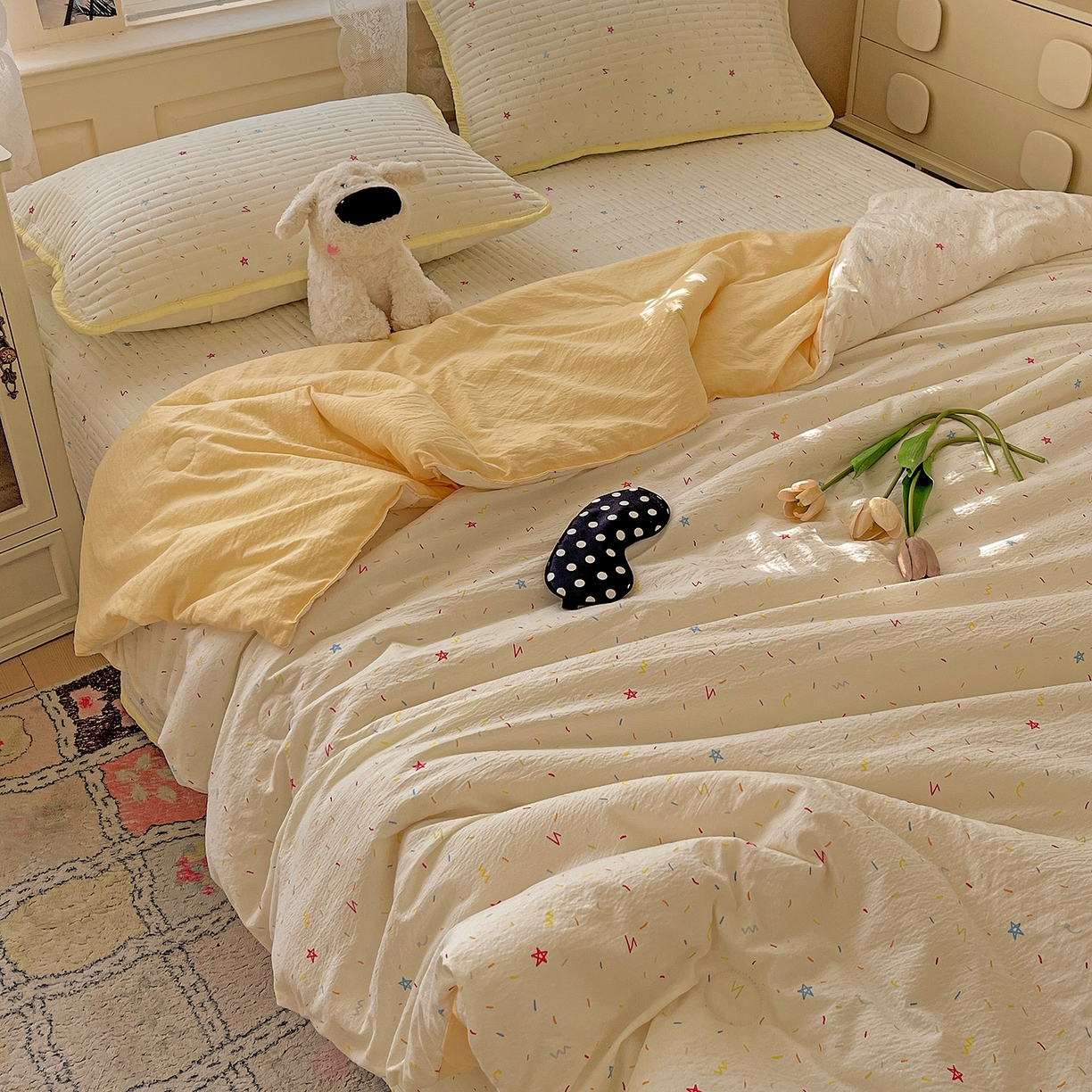 91家纺网 家纺一手货源 找家纺 繁花家居 2025新款超爆款床盖款夏被夏凉被空调被四件套 床盖款-织女梦