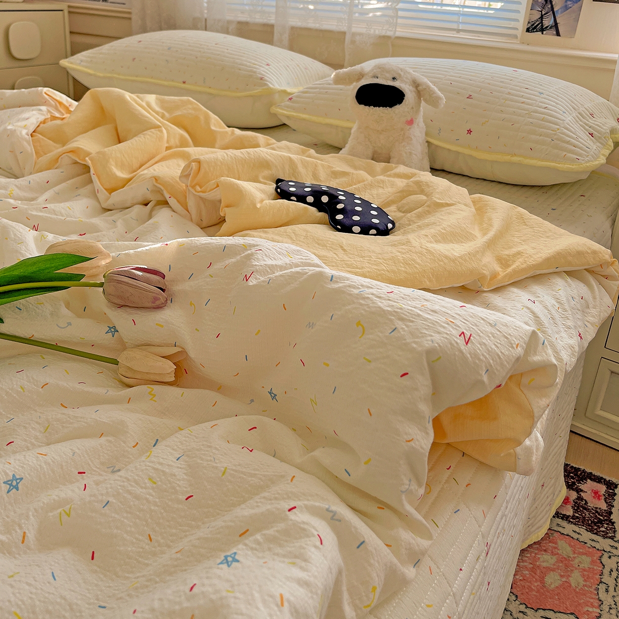 91家纺网 家纺一手货源 找家纺 繁花家居 2025新款超爆款床盖款夏被夏凉被空调被四件套 床盖款-织女梦