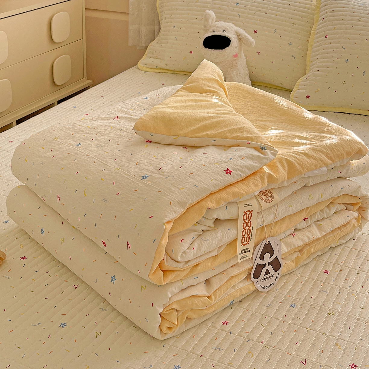 91家纺网 家纺一手货源 找家纺 繁花家居 2025新款超爆款床盖款夏被夏凉被空调被四件套 床盖款-织女梦