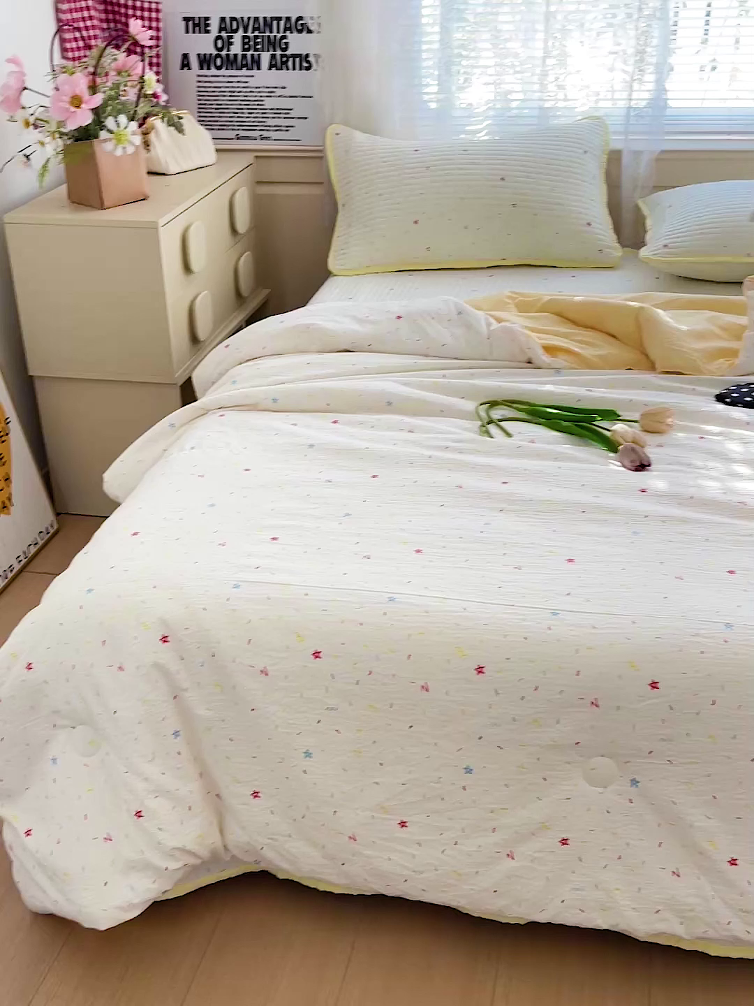 91家纺网 家纺一手货源 找家纺 繁花家居 2025新款超爆款床盖款夏被夏凉被空调被四件套 床盖款-织女梦