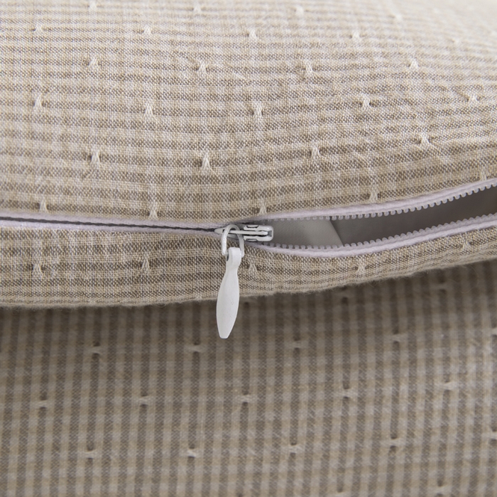 91家纺网 家纺一手货源 找家纺 织布人 2025春夏新款荞麦枕全棉纯棉牵引组合枕反弓拉伸颈椎枕头可拆卸两用枕芯单枕芯 菱形牵引组合枕-灰色【大号】