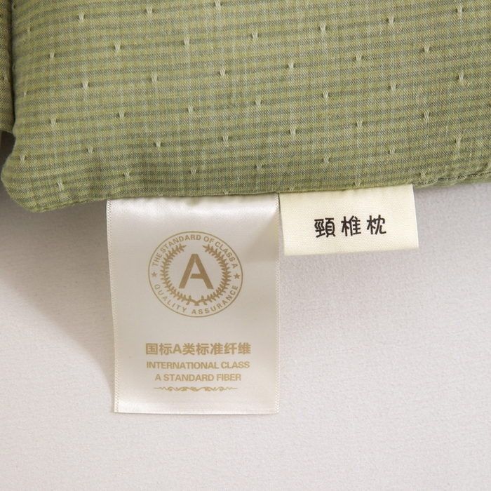 91家纺网 家纺一手货源 找家纺 织布人 2025春夏新款荞麦枕全棉纯棉牵引组合枕反弓拉伸颈椎枕头可拆卸两用枕芯单枕芯 菱形牵引组合枕-绿色【大号】