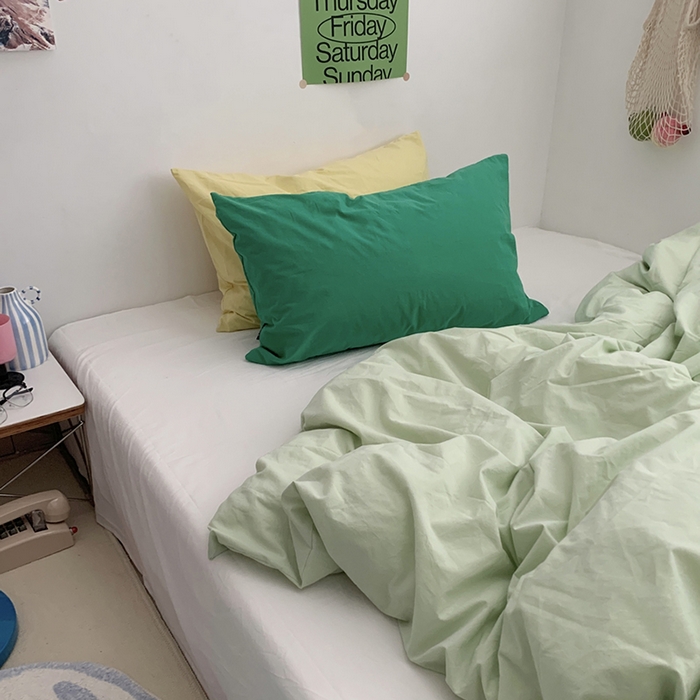 91家纺网 家纺一手货源 找家纺 （总）柚可家居 2024新款多巴胺撞色水洗棉四件套1