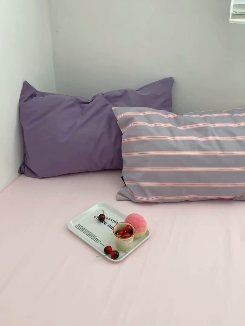 91家纺网 家纺一手货源 找家纺 （总）柚可家居 2024新款纯棉40支色织纯色印花单枕套9