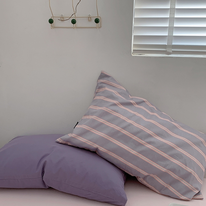 91家纺网 家纺一手货源 找家纺 （总）柚可家居 2024新款纯棉40支色织纯色印花单枕套9