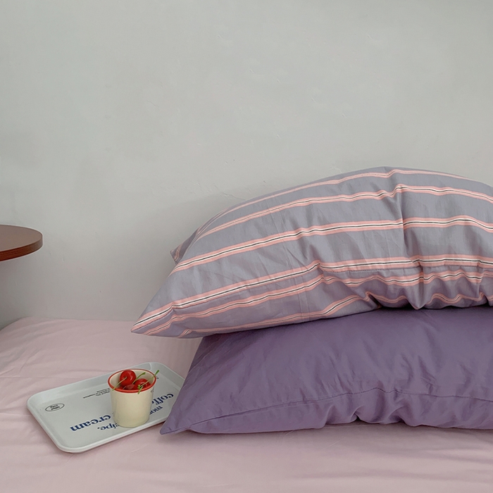 91家纺网 家纺一手货源 找家纺 （总）柚可家居 2024新款纯棉40支色织纯色印花单枕套9