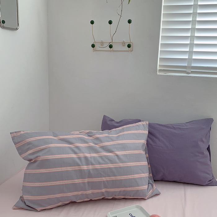 91家纺网 家纺一手货源 找家纺 （总）柚可家居 2024新款纯棉40支色织纯色印花单枕套9