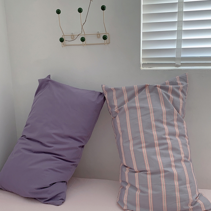 91家纺网 家纺一手货源 找家纺 （总）柚可家居 2024新款纯棉40支色织纯色印花单枕套9