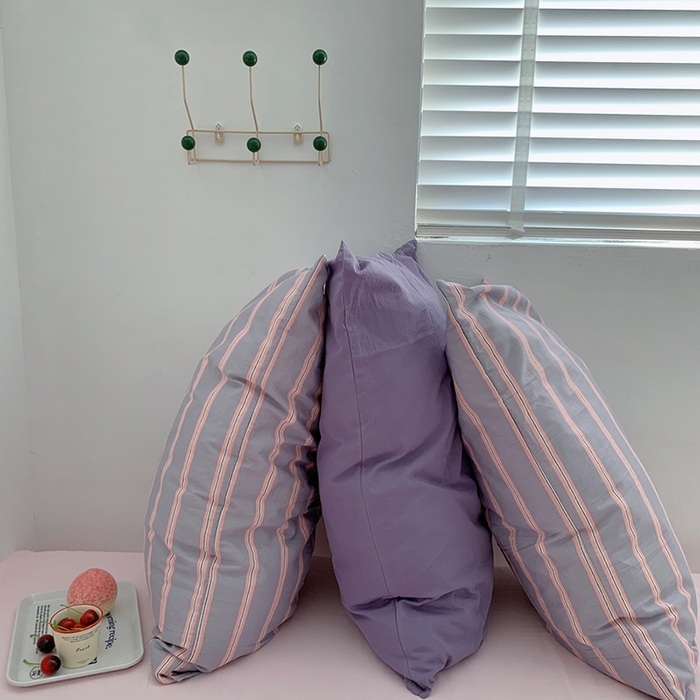 91家纺网 家纺一手货源 找家纺 （总）柚可家居 2024新款纯棉40支色织纯色印花单枕套9