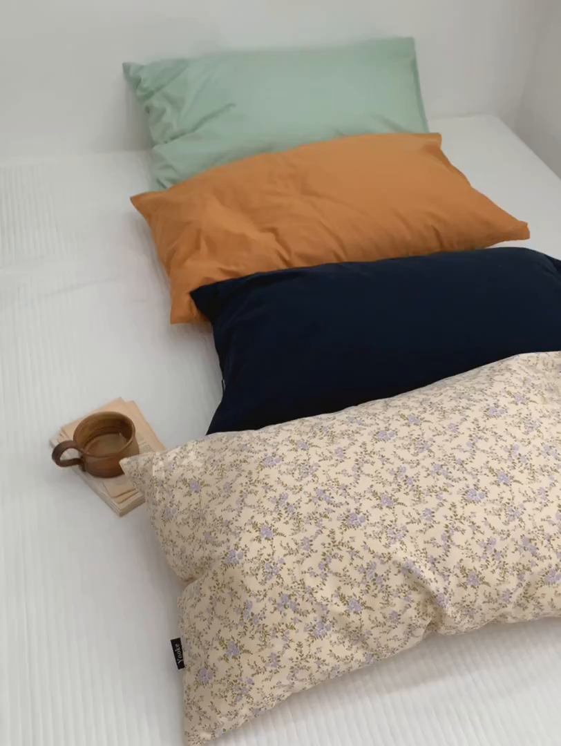 91家纺网 家纺一手货源 找家纺 （总）柚可家居 2024新款纯棉40支色织纯色印花单枕套7