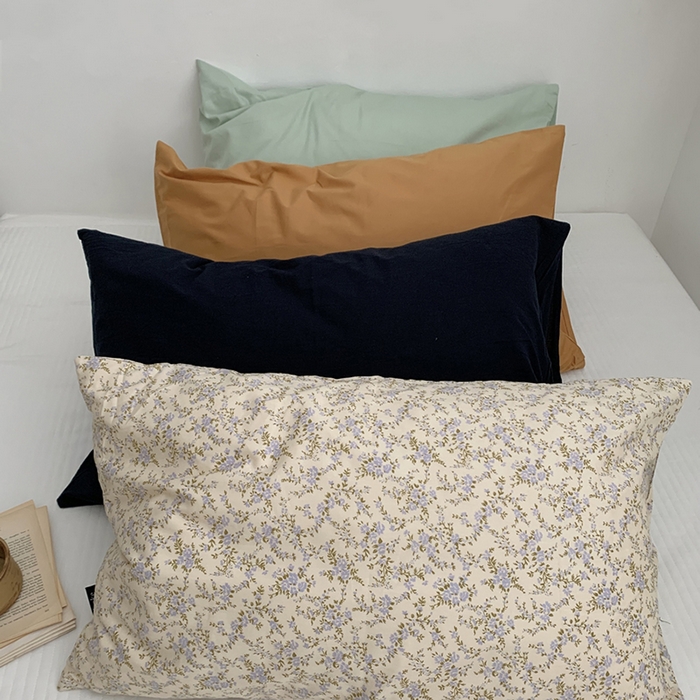 91家纺网 家纺一手货源 找家纺 柚可家居 2024新款纯棉40支色织纯色印花单枕套7 秋意浓