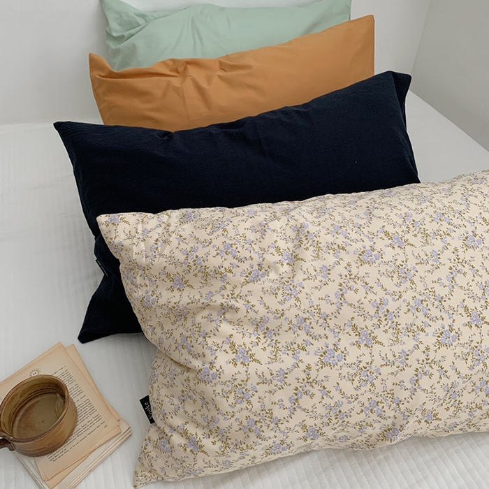 91家纺网 家纺一手货源 找家纺 柚可家居 2024新款纯棉40支色织纯色印花单枕套7 秋意浓