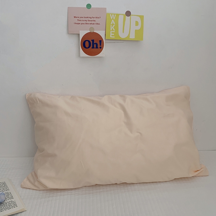 91家纺网 家纺一手货源 找家纺 柚可家居 2024新款纯棉40支色织纯色印花单枕套6 胭脂玉