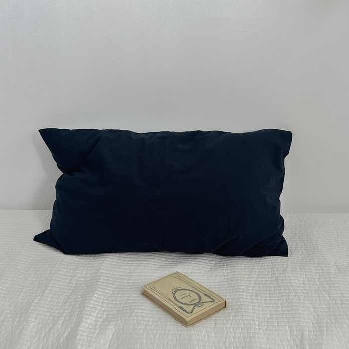 柚可家居 2024新款纯棉40支色织纯色印花单枕套5 藏蓝