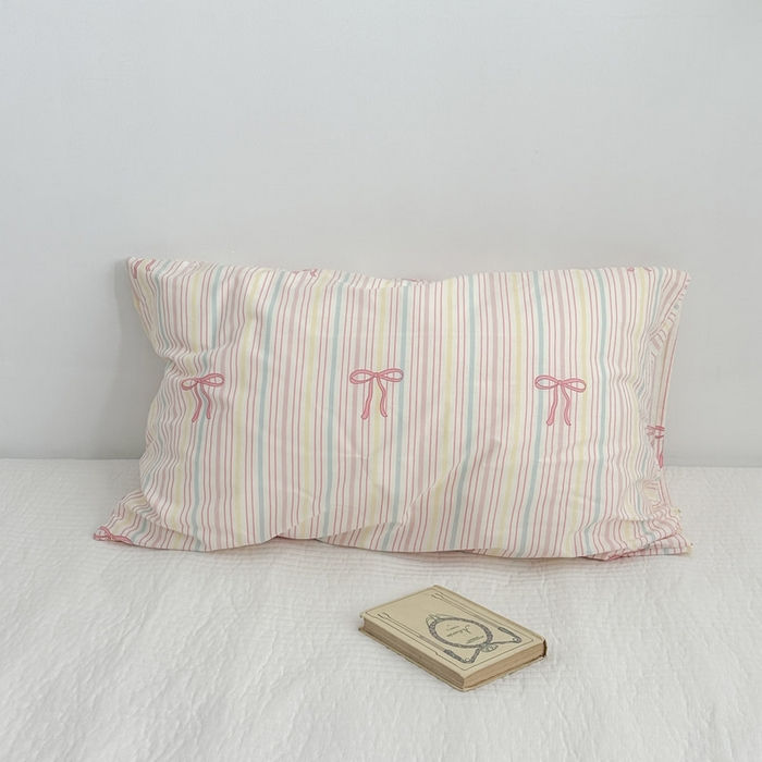 柚可家居 2024新款纯棉40支色织纯色印花单枕套5 晚风