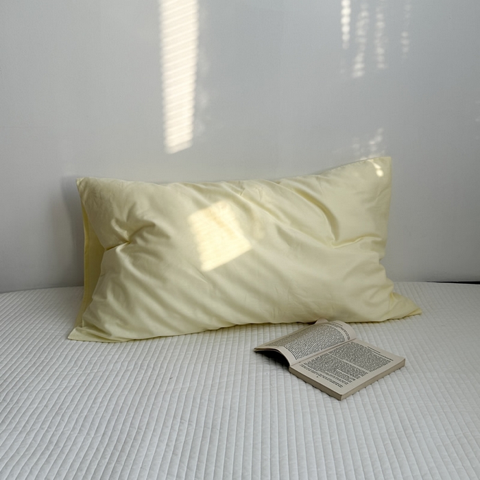 91家纺网 家纺一手货源 找家纺 （总）柚可家居 2024新款纯棉40支色织纯色印花单枕套3