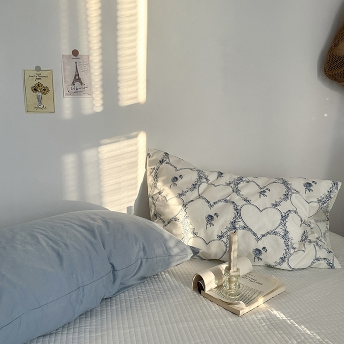 91家纺网 家纺一手货源 找家纺 （总）柚可家居 2024新款纯棉40支色织纯色印花单枕套2