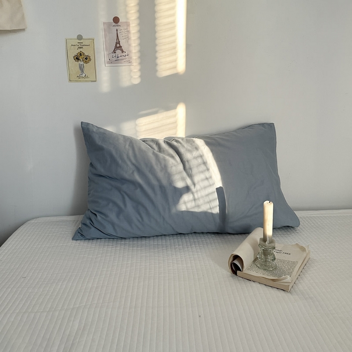 91家纺网 家纺一手货源 找家纺 （总）柚可家居 2024新款纯棉40支色织纯色印花单枕套2