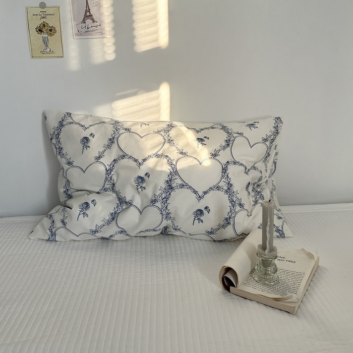 91家纺网 家纺一手货源 找家纺 柚可家居 2024新款纯棉40支色织纯色印花单枕套2 海洋之星