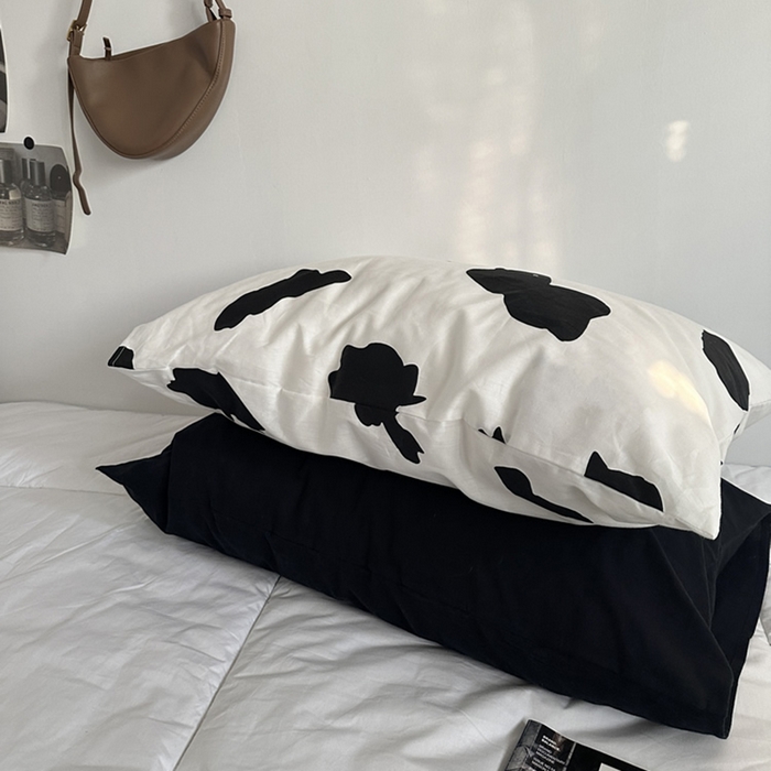 91家纺网 家纺一手货源 找家纺 （总）柚可家居 2024新款纯棉40支色织纯色印花单枕套1