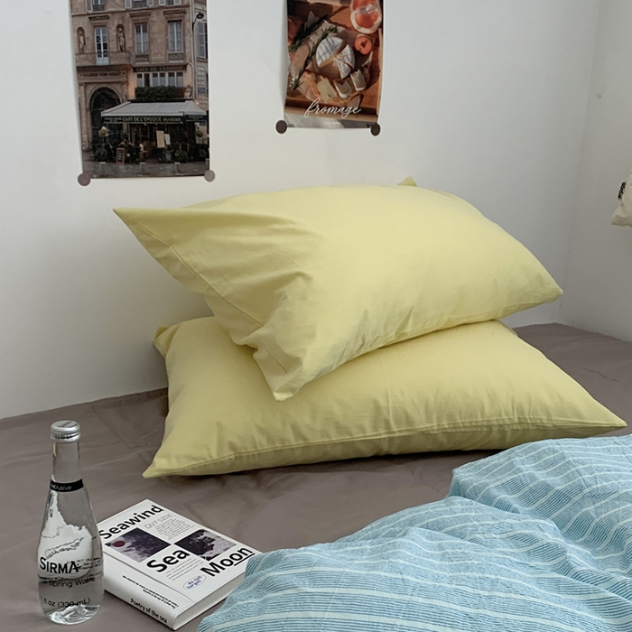 91家纺网 家纺一手货源 找家纺 柚可家居 2024新款40支色织全棉水洗棉三拼四件套 雾岛