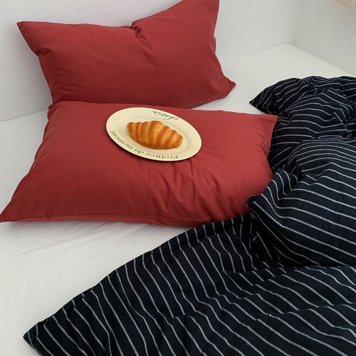 91家纺网 家纺一手货源 找家纺 柚可家居 2024新款40支色织全棉水洗棉三拼四件套 加德纳