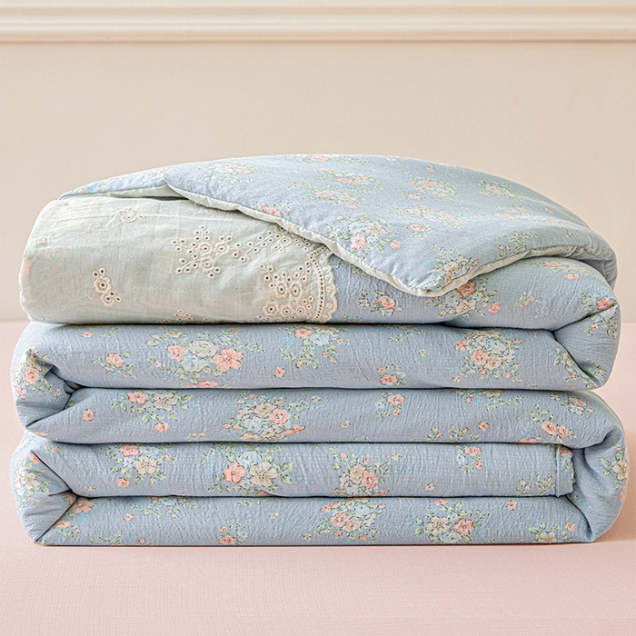 Mata蔓塔家 2025新款春夏季蕾丝包边夏被三件套四件套 牧夏