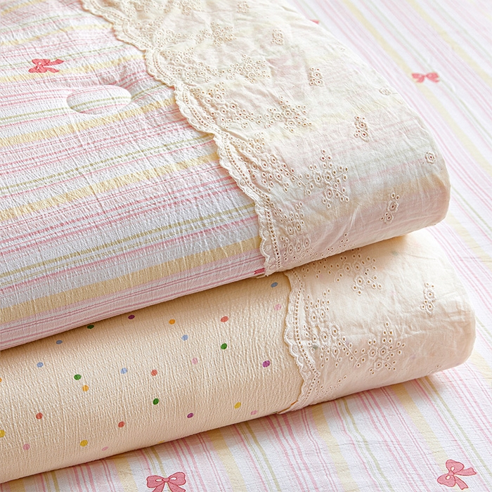 91家纺网 家纺一手货源 找家纺 Mata蔓塔家 2025新款春夏季蕾丝包边夏被三件套四件套 组合图