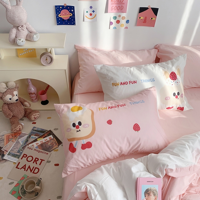 91家纺网 家纺一手货源 找家纺 （总）柚可家居 2024新款定版枕套水洗棉四件套