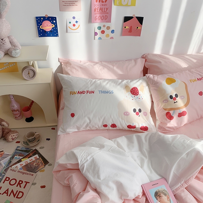 91家纺网 家纺一手货源 找家纺 （总）柚可家居 2024新款定版枕套水洗棉四件套