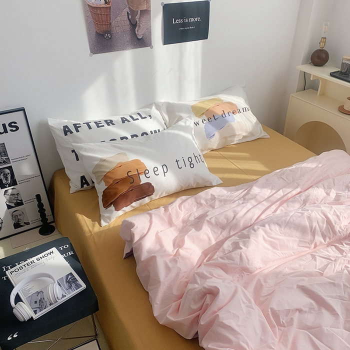 91家纺网 家纺一手货源 找家纺 （总）柚可家居 2024新款定版枕套水洗棉四件套